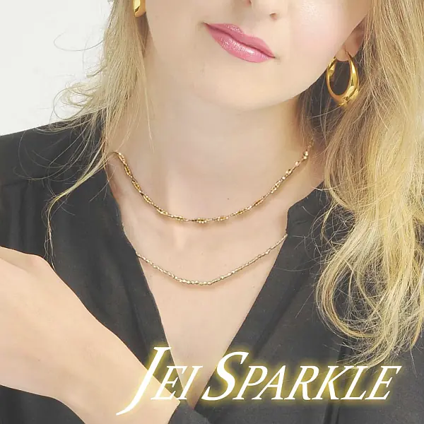 JEI SPARKLE is our original gold parts and jewelry using the part. It will shine as a diamonds.